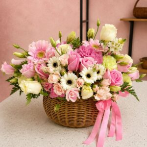 Home arreglo floral "elegancia geométrica"